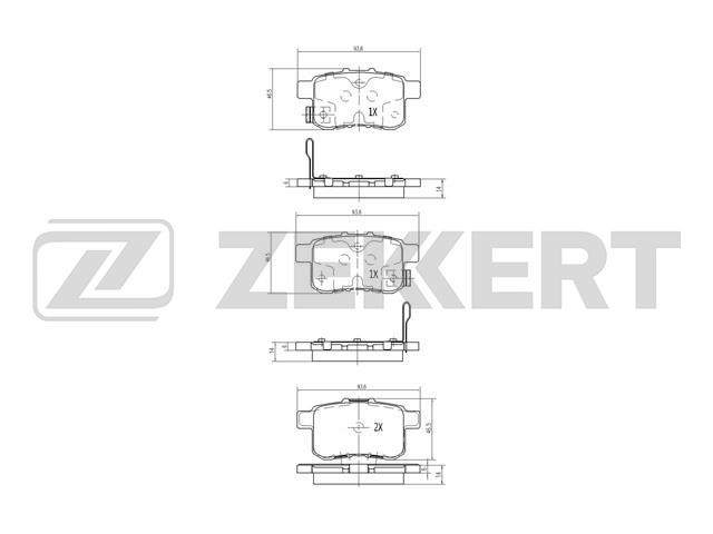Колодки тормозные (дисковые) Zekkert BS1260
