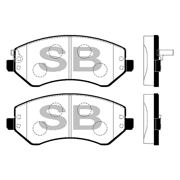 Колодки тормозные (дисковые) Sangsin Brake SP4170