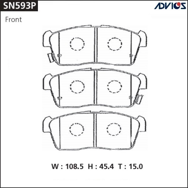 Колодки тормозные (дисковые) Advics SN593P