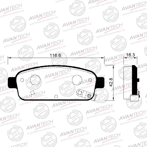 Колодки тормозные (дисковые) Avantech AV129