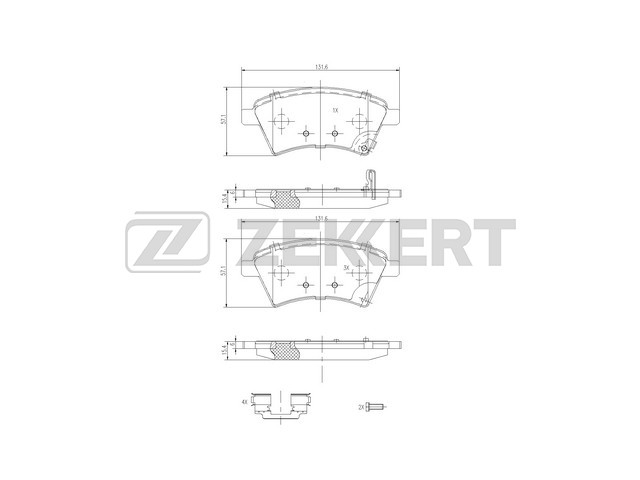 Колодки тормозные (дисковые) Zekkert BS1545