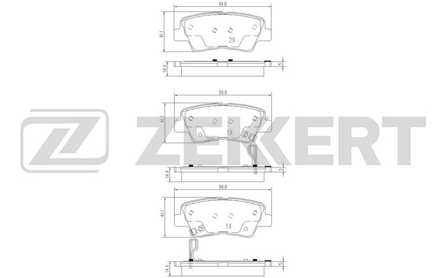 Колодки тормозные (дисковые) Zekkert BS1781