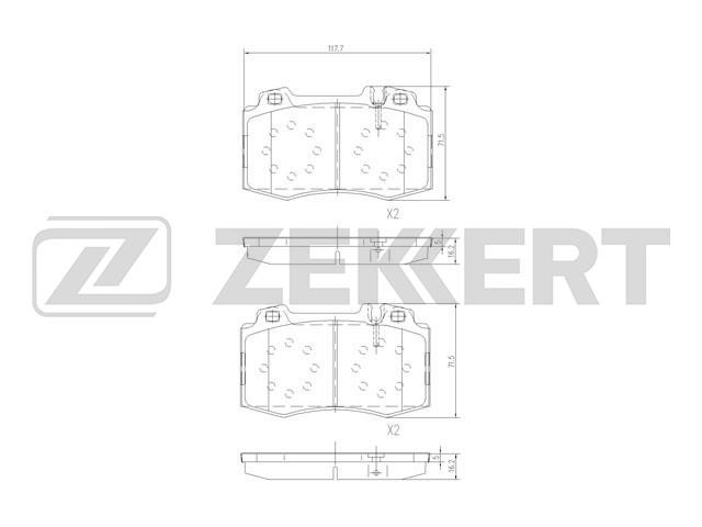 Колодки тормозные (дисковые) Zekkert BS1121