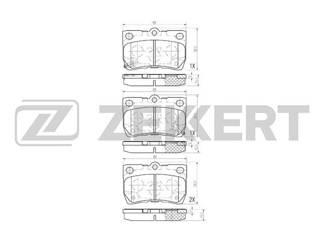Колодки тормозные (дисковые) Zekkert BS1224