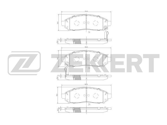 Колодки тормозные (дисковые) Zekkert BS1226