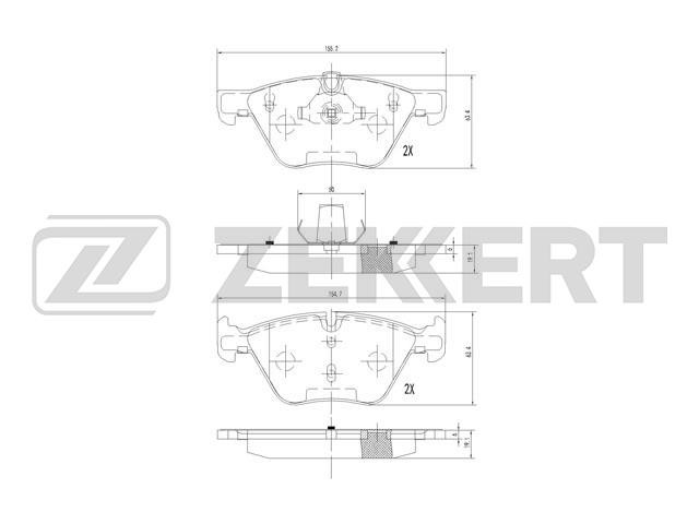Колодки тормозные (дисковые) Zekkert BS1252