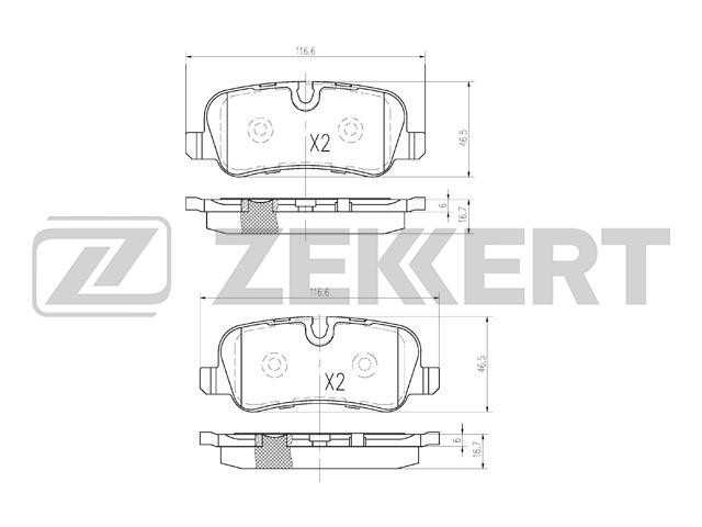 Колодки тормозные (дисковые) Zekkert BS1272