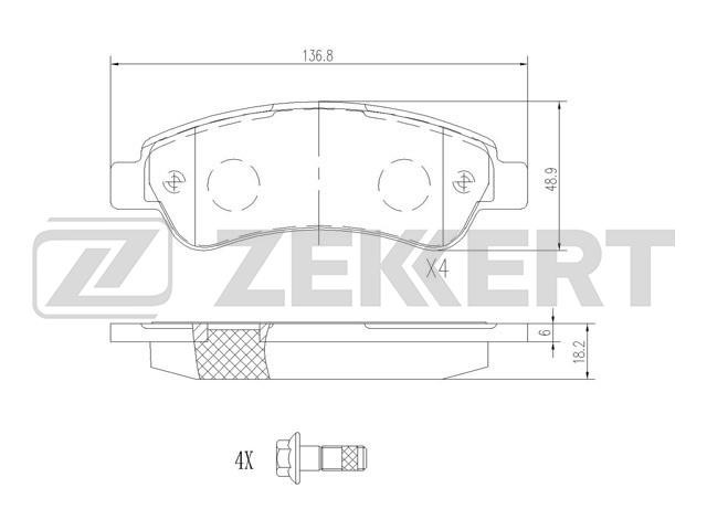 Диск тормозной Zekkert BS1470