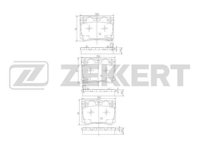 Колодки тормозные (дисковые) Zekkert BS1637