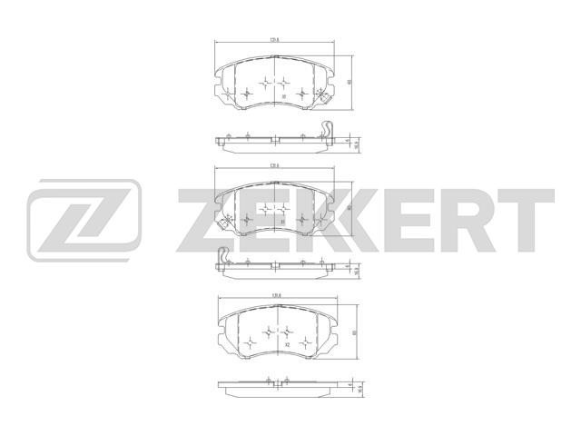 Колодки тормозные (дисковые) Zekkert BS1799