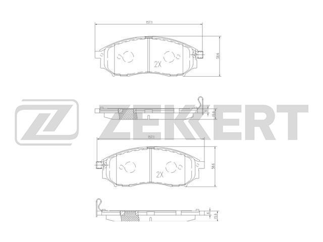 Колодки тормозные (дисковые) Zekkert BS1822