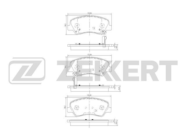 Колодки тормозные (дисковые) Zekkert BS1910