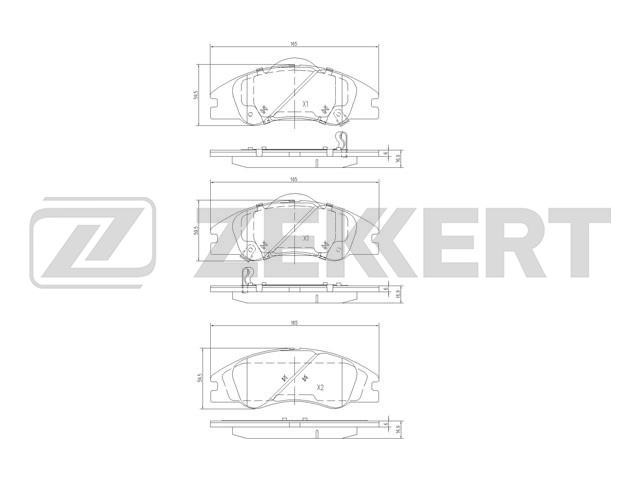 Колодки тормозные (дисковые) Zekkert BS1922