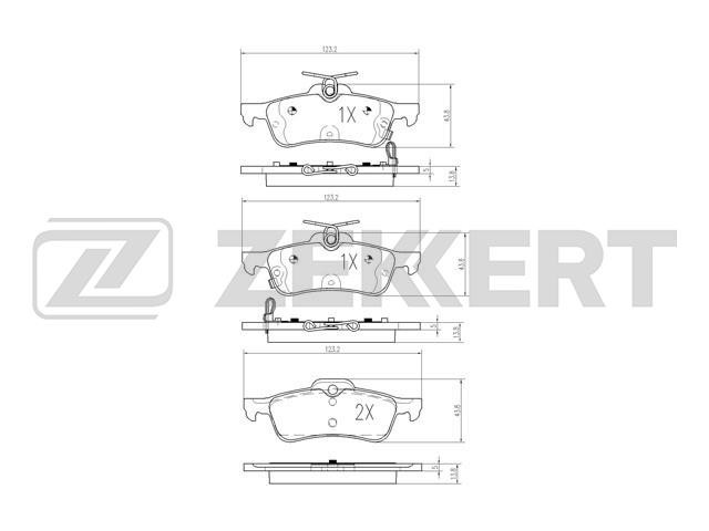 Колодки тормозные (дисковые) Zekkert BS2161