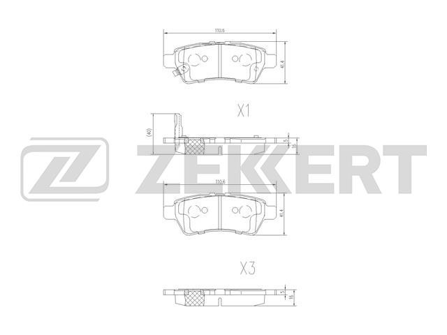 Колодки тормозные (дисковые) Zekkert BS2333