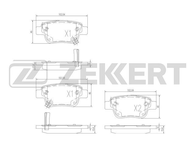 Колодки тормозные (дисковые) Zekkert BS2712