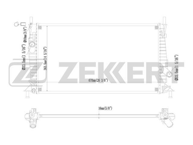 Радиатор основной Zekkert MK1128