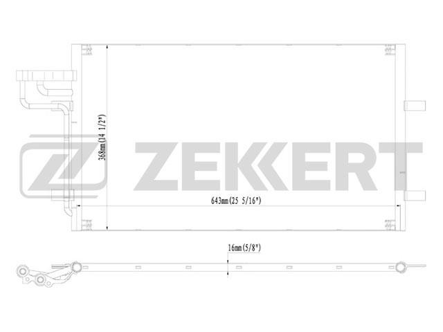 Радиатор кондиционера Zekkert MK3033