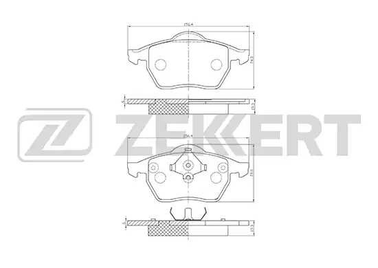 Колодки тормозные (дисковые) Zekkert BS2847