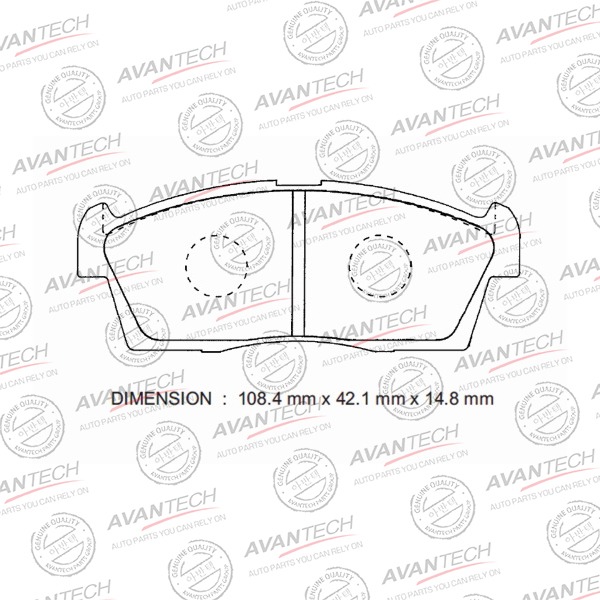 Колодки тормозные (дисковые) Avantech AV739