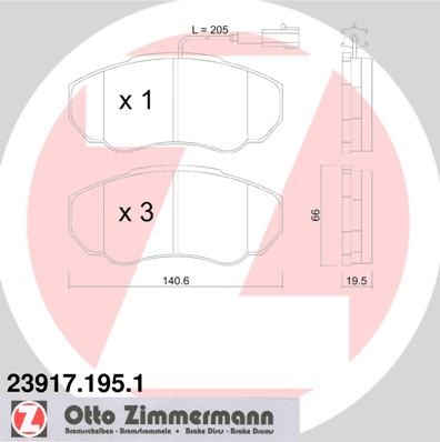 Колодки тормозные (дисковые) Zimmermann 239171951