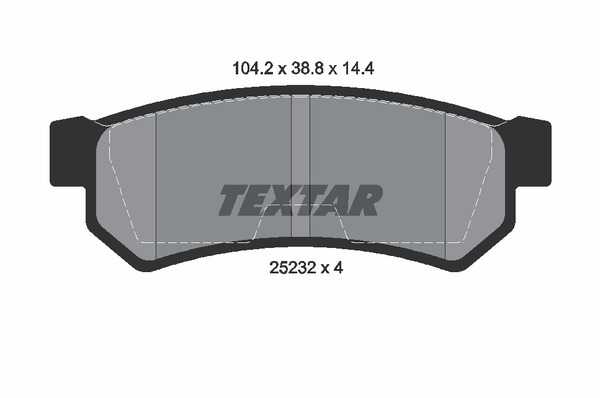 Колодки тормозные (дисковые) Textar 2523201