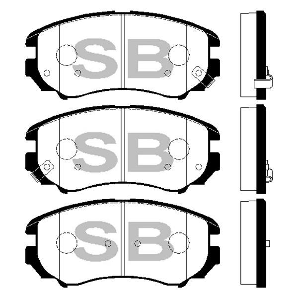 Колодки тормозные (дисковые) Sangsin Brake SP1155