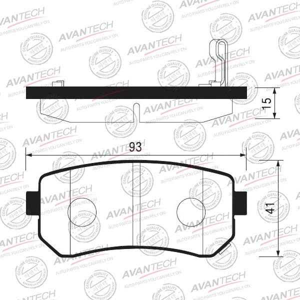 Колодки тормозные (дисковые) Avantech AV009