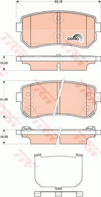 Колодки тормозные (дисковые) TRW GDB3474