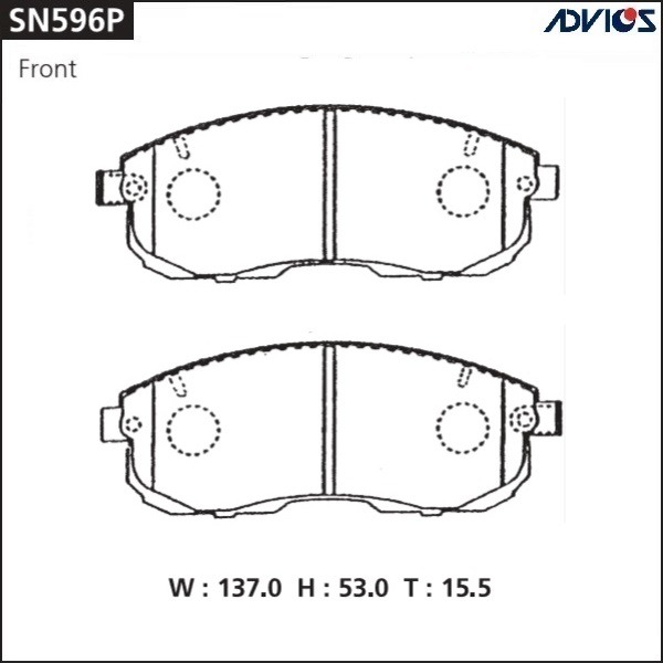 Колодки тормозные (дисковые) Advics SN596P