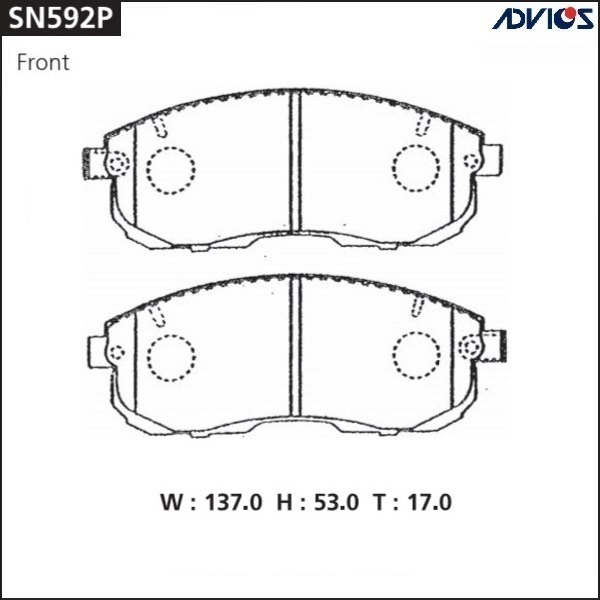 Колодки тормозные (дисковые) Advics SN592P