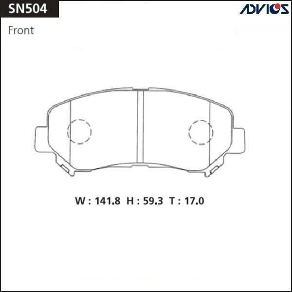 Колодки тормозные (дисковые) Advics SN504