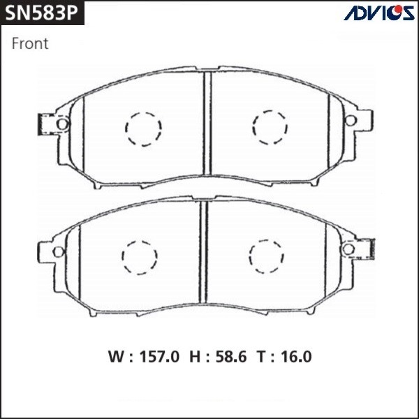 Колодки тормозные (дисковые) Advics SN583P