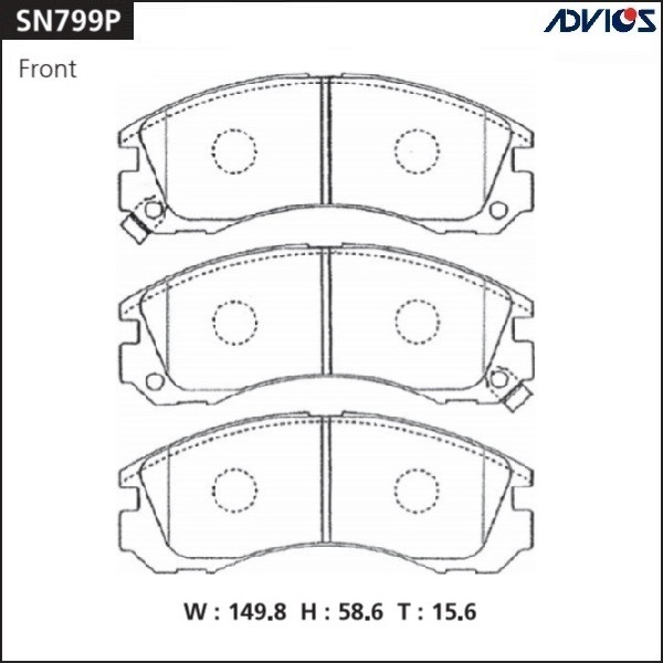 Колодки тормозные (дисковые) Advics SN799P
