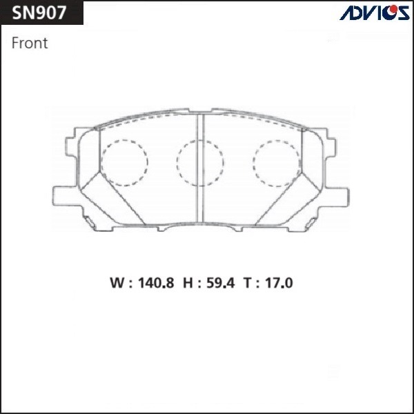 Колодки тормозные (дисковые) Advics SN907