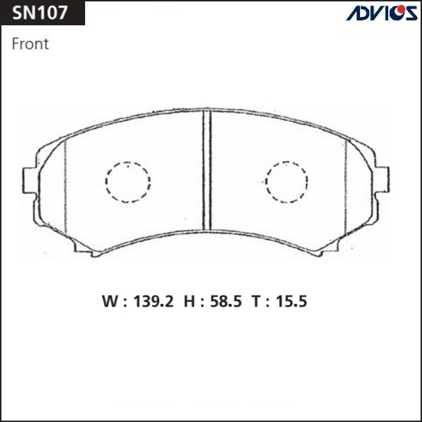 Колодки тормозные (дисковые) Advics SN107