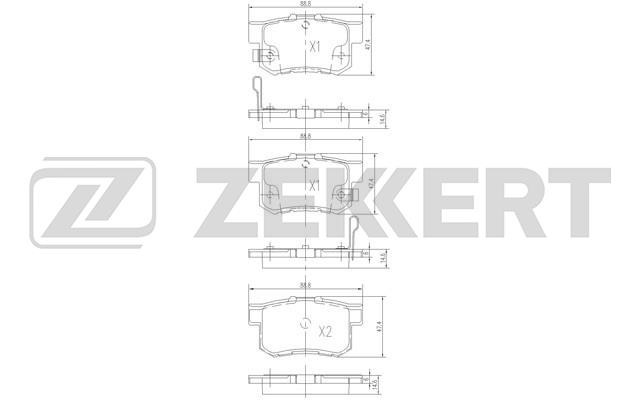 Колодки тормозные (дисковые) Zekkert BS1713