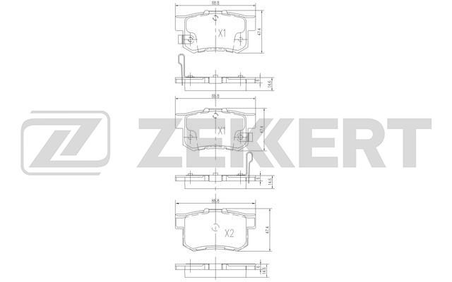 Колодки тормозные (дисковые) Zekkert BS1720