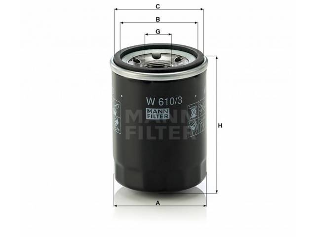 Фильтр масляный Mann-Filter W6103