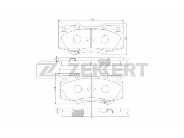 Колодки тормозные (дисковые) Zekkert BS1002