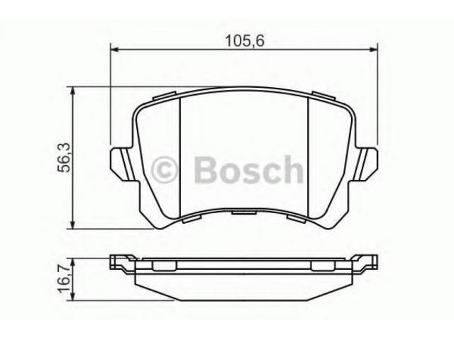 Колодки тормозные (дисковые) Bosch 0986494344