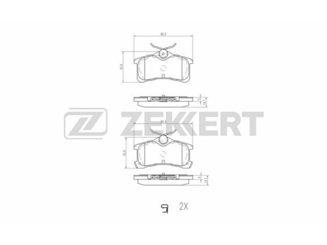 Колодки тормозные (дисковые) Zekkert BS1147