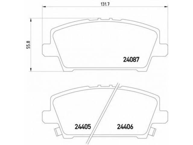 Колодки тормозные (дисковые) Honda 45022SMGE00