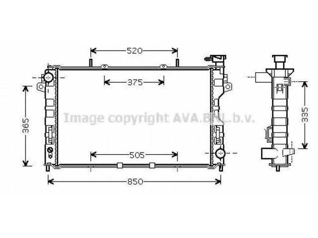 Радиатор основной AVA CR2077